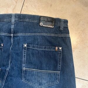 Southpole Blue Jeans Size 50 Brown Tab Rare
